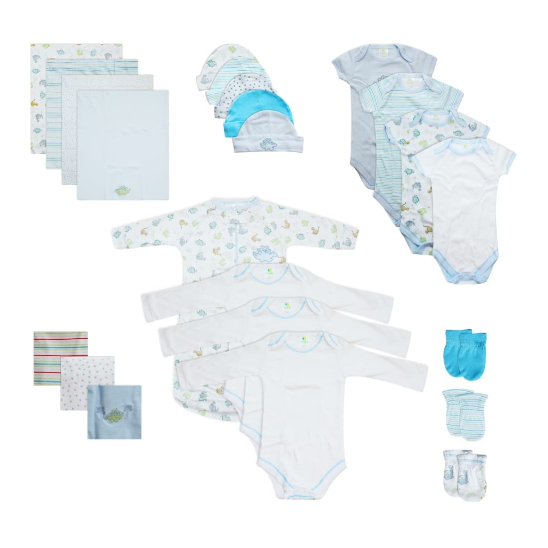 Spasilk 23-Piece Essential Layette Gift Set for Newborns, Clothes for Baby Boys and Girls, Baby Shower Gifts, 0-6 Months