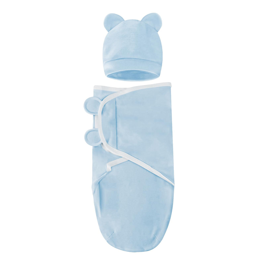 Fecawd Baby Swaddle Sleep Sacks with Hats, Newborn Swaddle Blanket