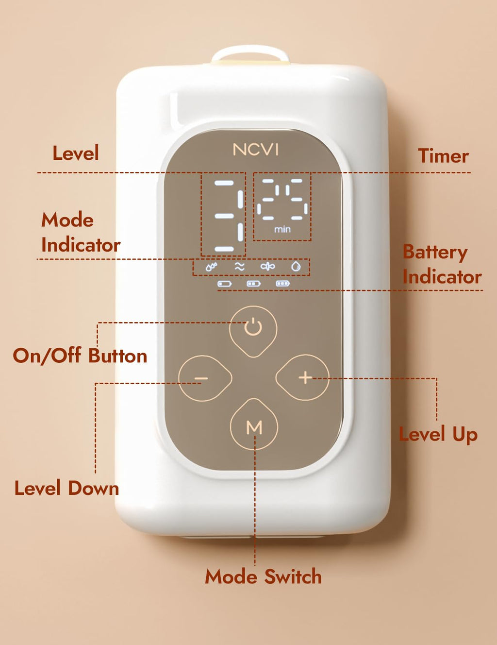 NCVI Ultra-Light Wearable Breastfeeding Pump Hands-Free, Hospital-Grade Portable Electric Breast Pump with Double Sealed Milk Cup, 21/24mm Flanges Suit for 17-23mm Small Nipples, 4 Modes 9 Levels