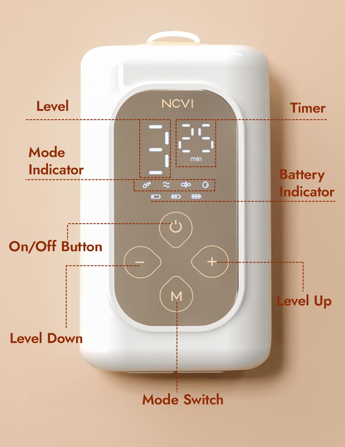 NCVI Ultra-Light Wearable Breastfeeding Pump Hands-Free, Hospital-Grade Portable Electric Breast Pump with Double Sealed Milk Cup, 21/24mm Flanges Suit for 17-23mm Small Nipples, 4 Modes 9 Levels