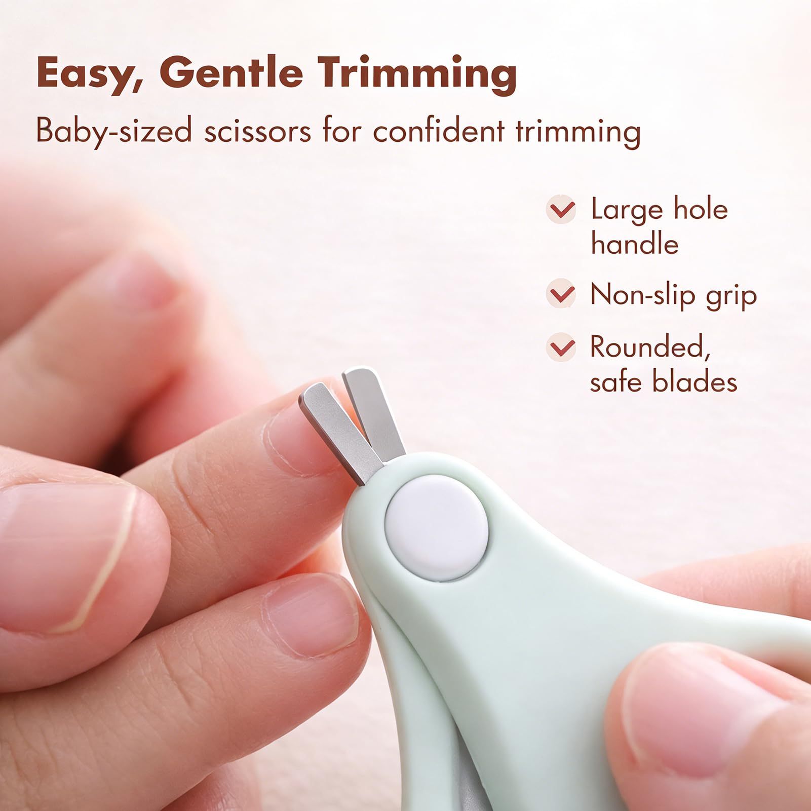 YIVEKO Baby Nail Kit, 4-in-1 Baby Nail Care Set with Cute Case, Baby Nail Clippers, Scissors, Nail File & Tweezers, Baby Manicure Kit and Pedicure kit for Newborn, Infant, Toddler, Kids-Owl Pink