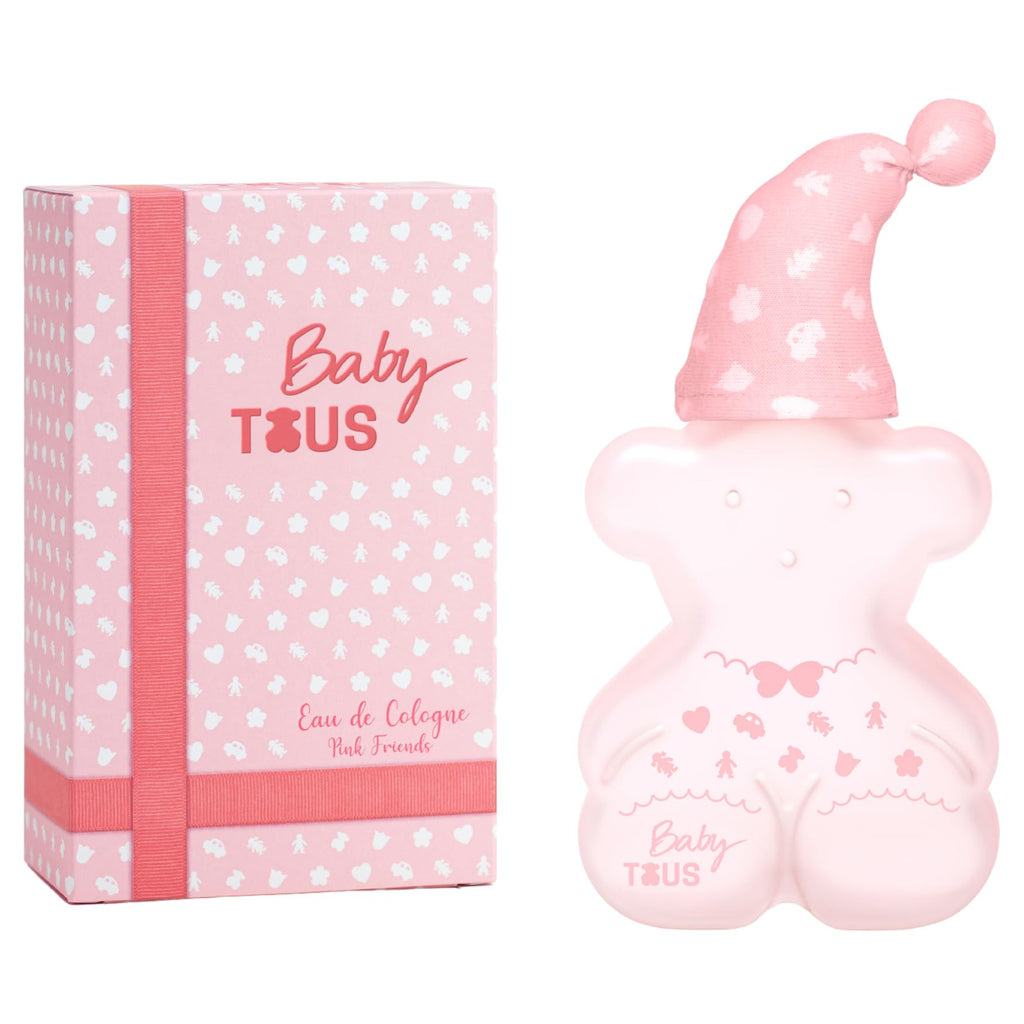 TOUS Pink Baby Eau de Cologne for Babies, Floral Musky Fragrance, 3.4 Fl Oz