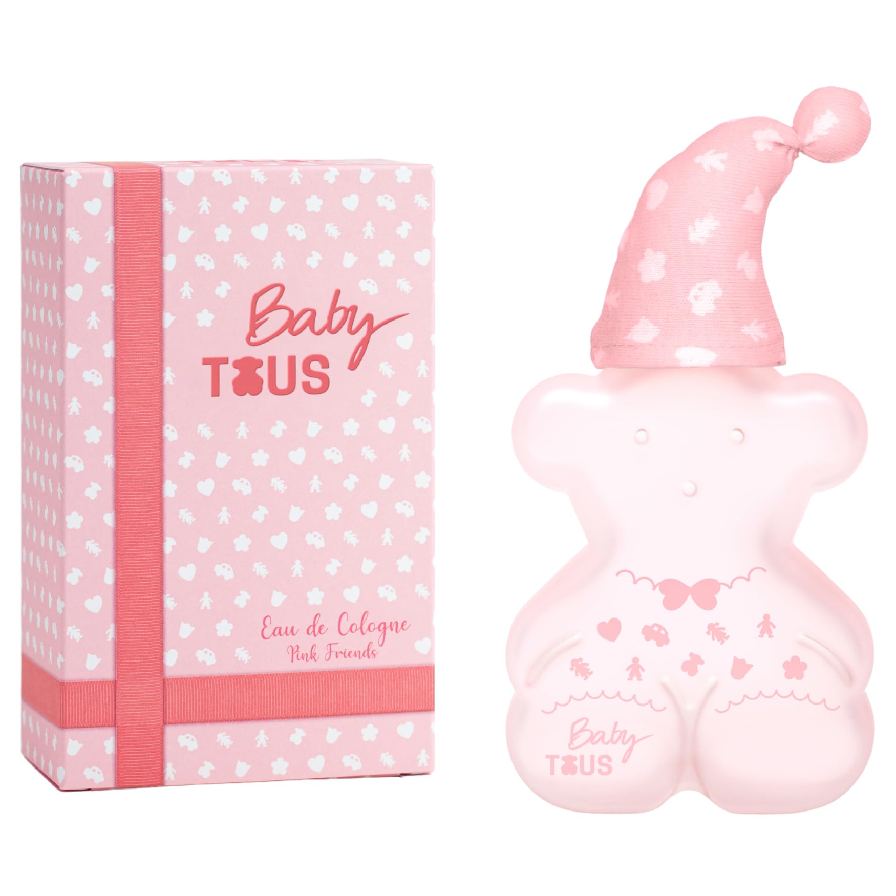 TOUS Pink Baby Eau de Cologne for Babies, Floral Musky Fragrance, 3.4 Fl Oz