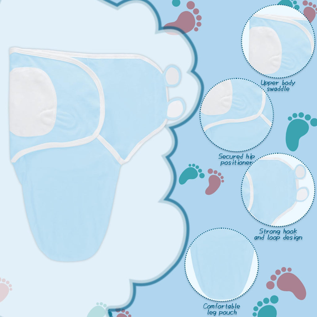 Fecawd Baby Swaddle Sleep Sacks with Hats, Newborn Swaddle Blanket