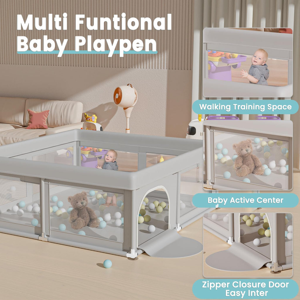 Hiaksedt Baby Playpen 50x50 Inch, Play Pens for Babies and Toddlers