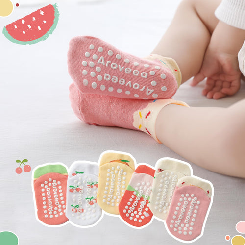 Baby Toddler Socks Grip Non Slip Boys Girls Kids Cotton 1-3T Ankle Socks