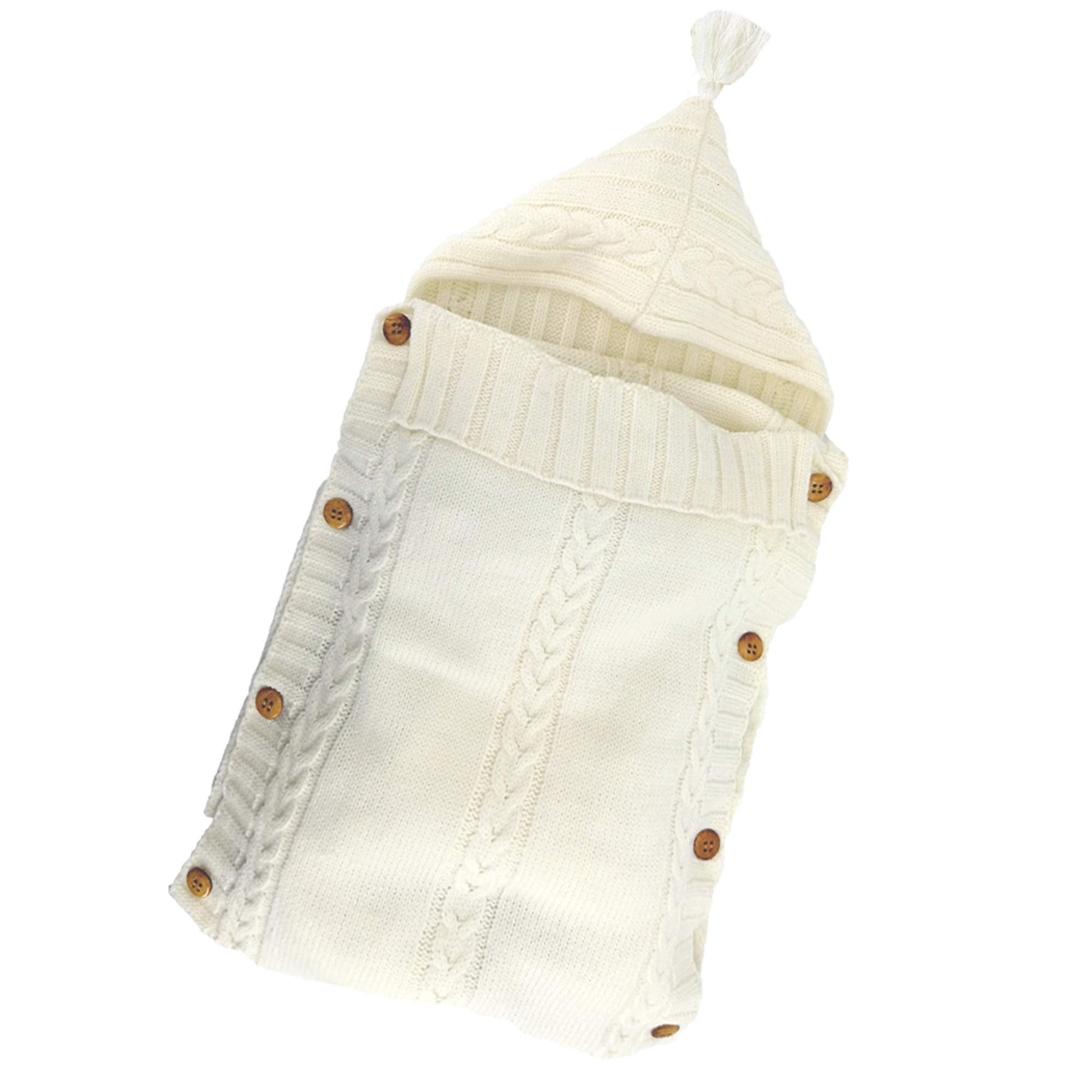 XMWEALTHY Newborn Baby Wrap Swaddle Blanket Knit Wrap Blanket Bag Receiving Blankets Stroller Wrap for Baby Beige 0-6 Month