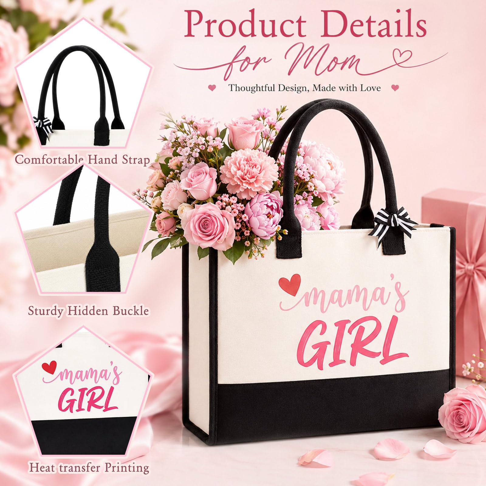 Bunnycool 9 Pcs Mom Gifts Set for Women New Mommy Essentials Mama Gift for First Time Moms Essentials, Postpartum Gifts for Moms (Pink)