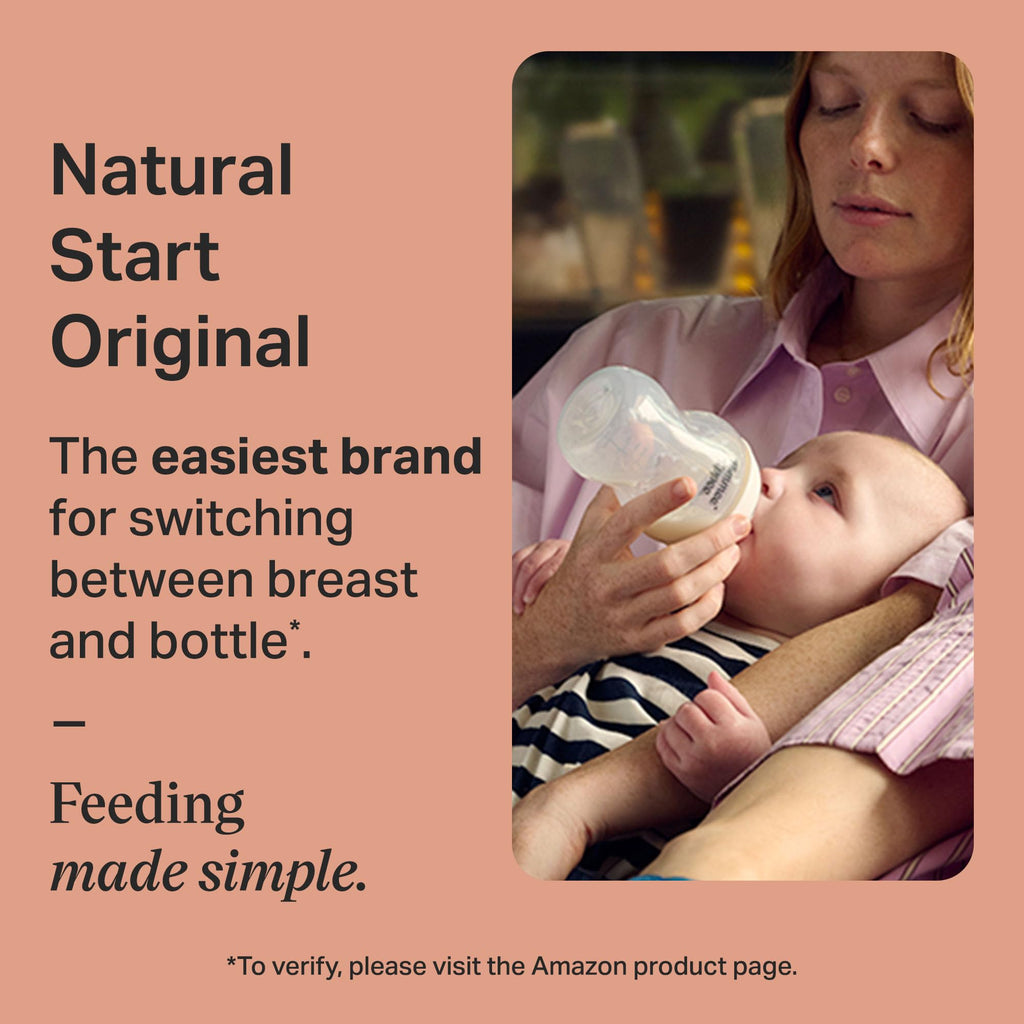 Tommee Tippee Natural Start Baby Bottle Set, Breast-Like Nipples, 0m+