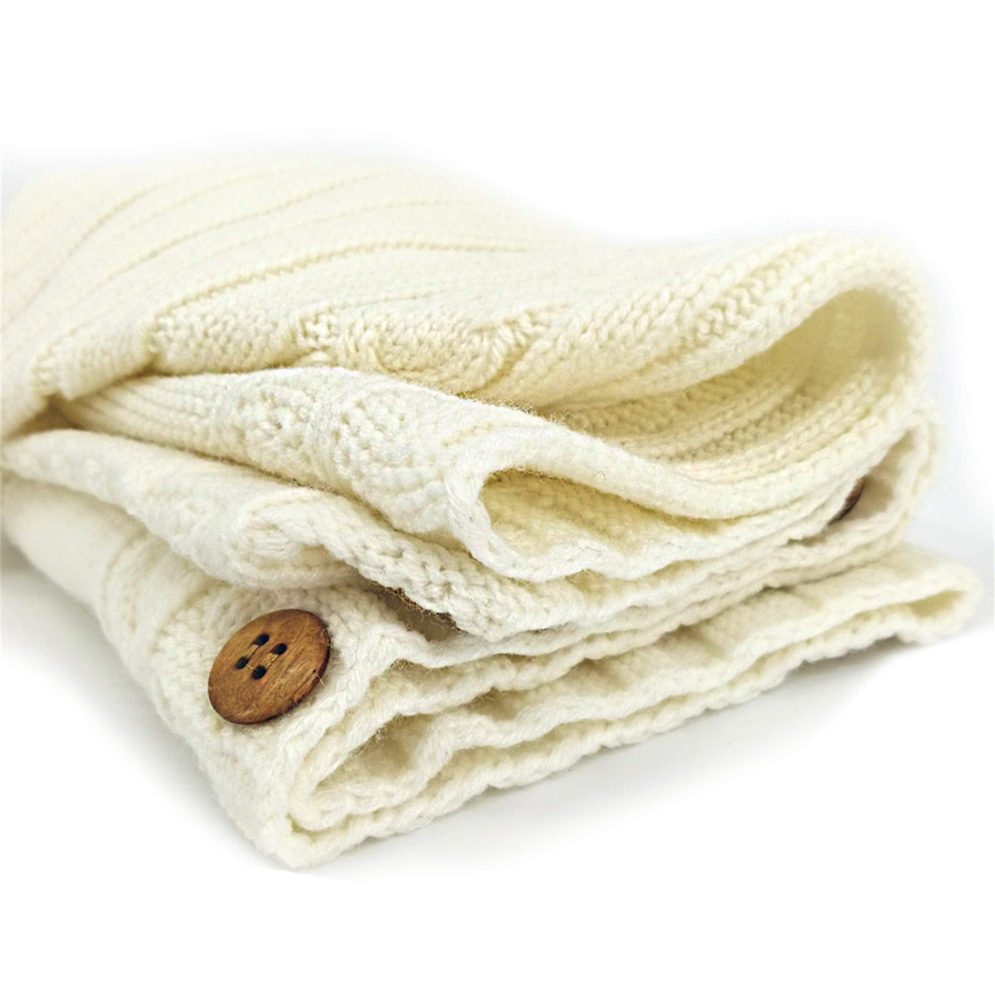 XMWEALTHY Newborn Baby Wrap Swaddle Blanket Knit Wrap Blanket Bag Receiving Blankets Stroller Wrap for Baby Beige 0-6 Month
