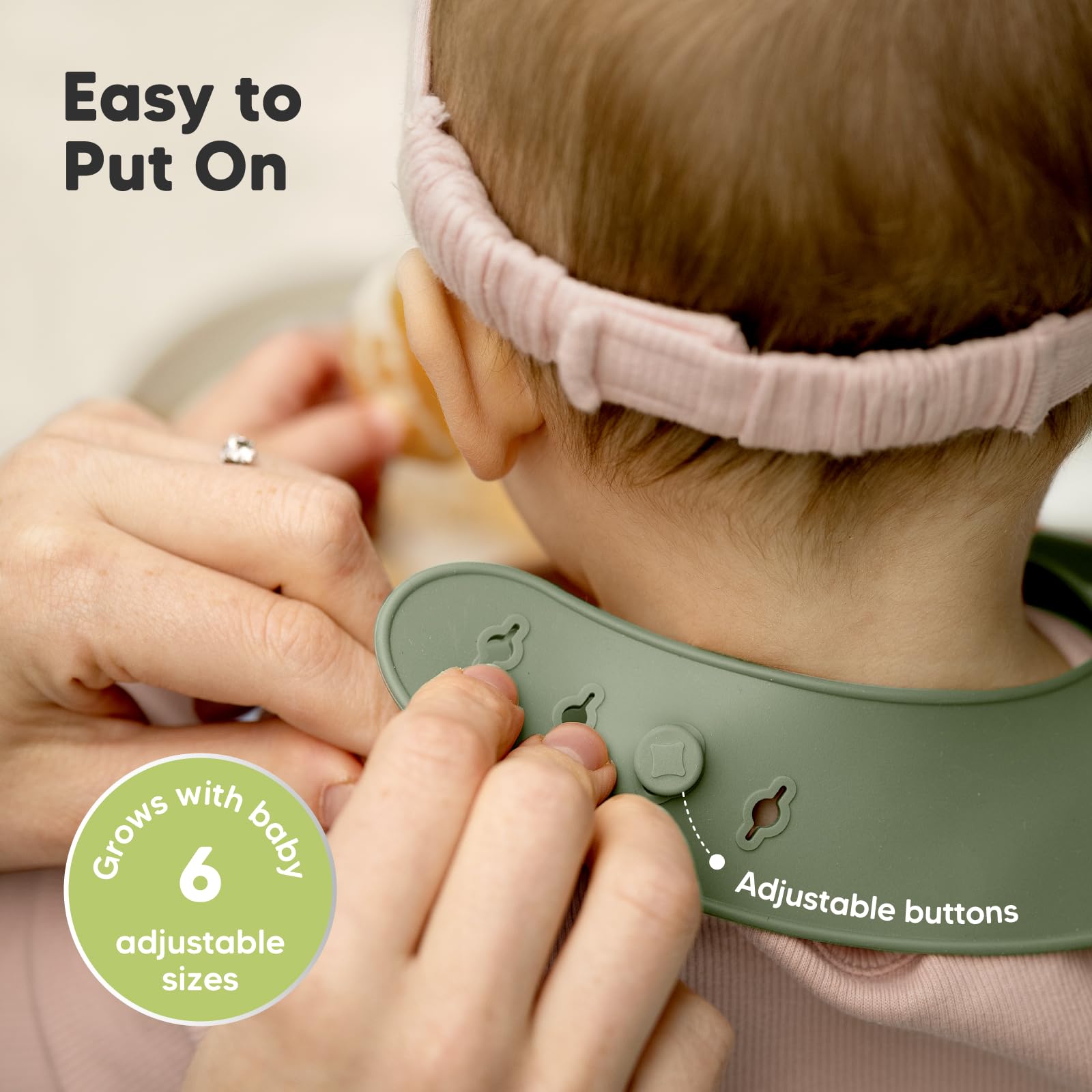KeaBabies 2-Pack Silicone Bibs for Babies, Toddlers Girl, Boy (Slate)