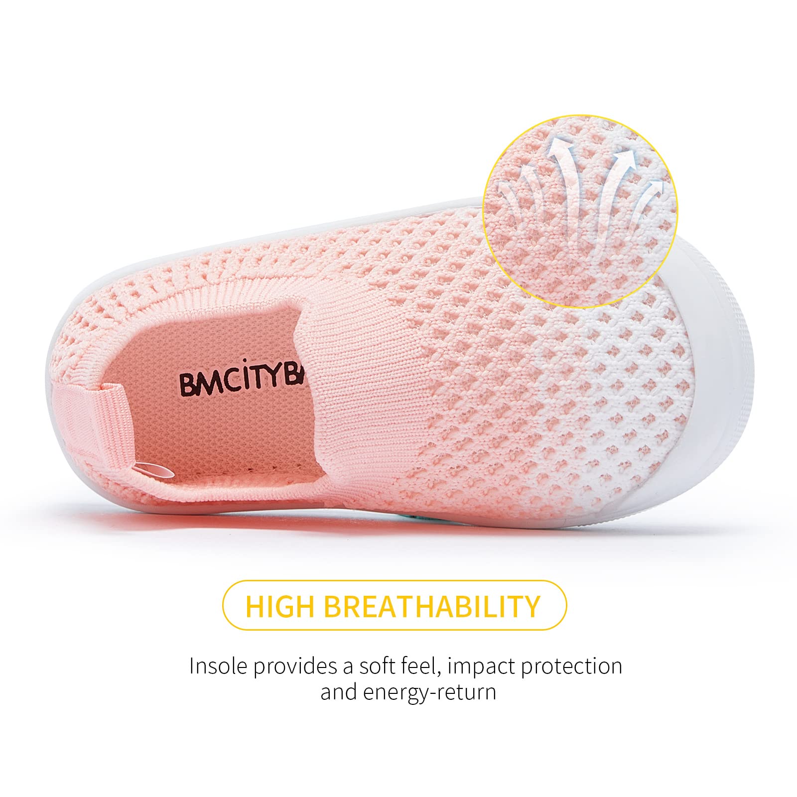 BMCiTYBM Baby Walking Shoes First Infant Sneakers Pink Size 12-18 Months