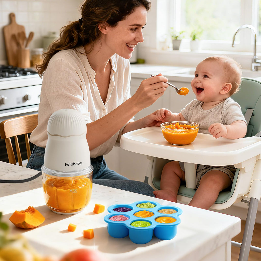 Baby Food Maker, Small Baby Food Processor Set, 10oz Puree Blender