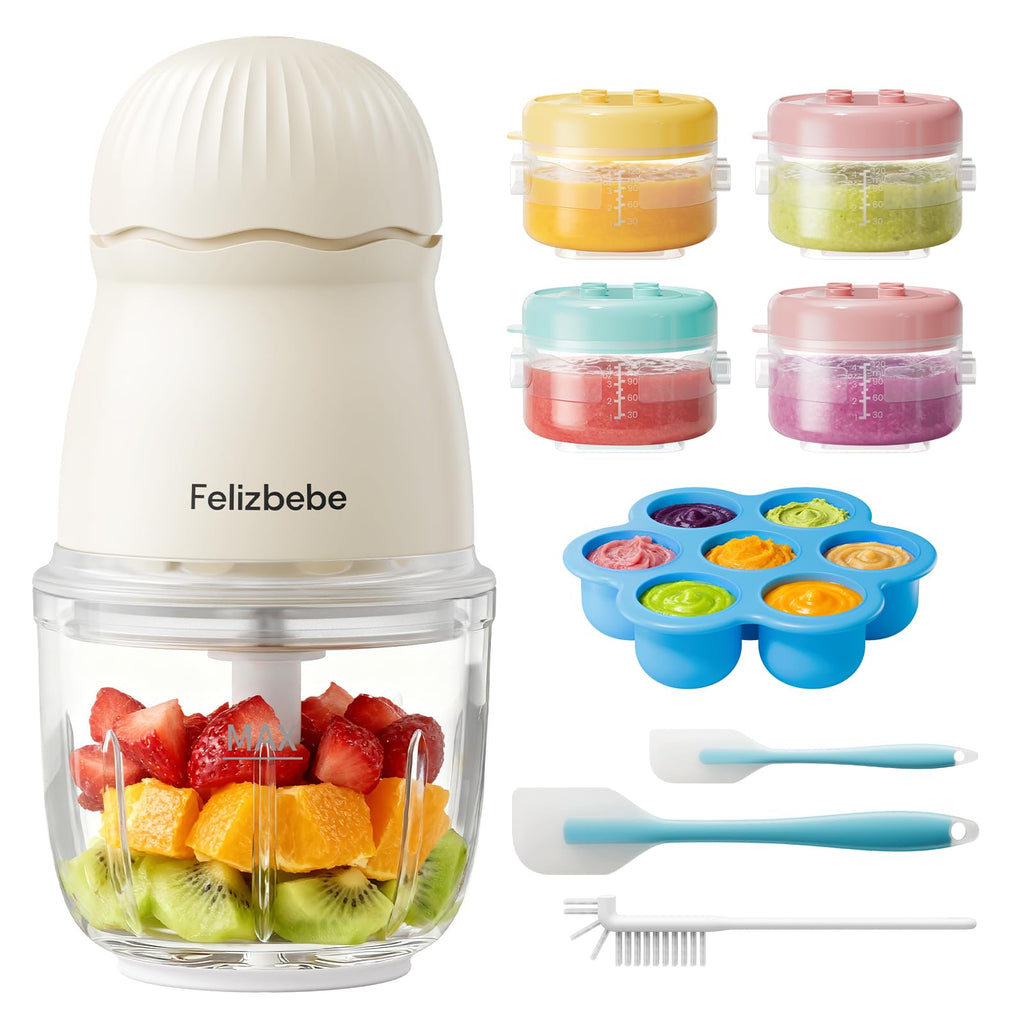 Baby Food Maker, Small Baby Food Processor Set, 10oz Puree Blender