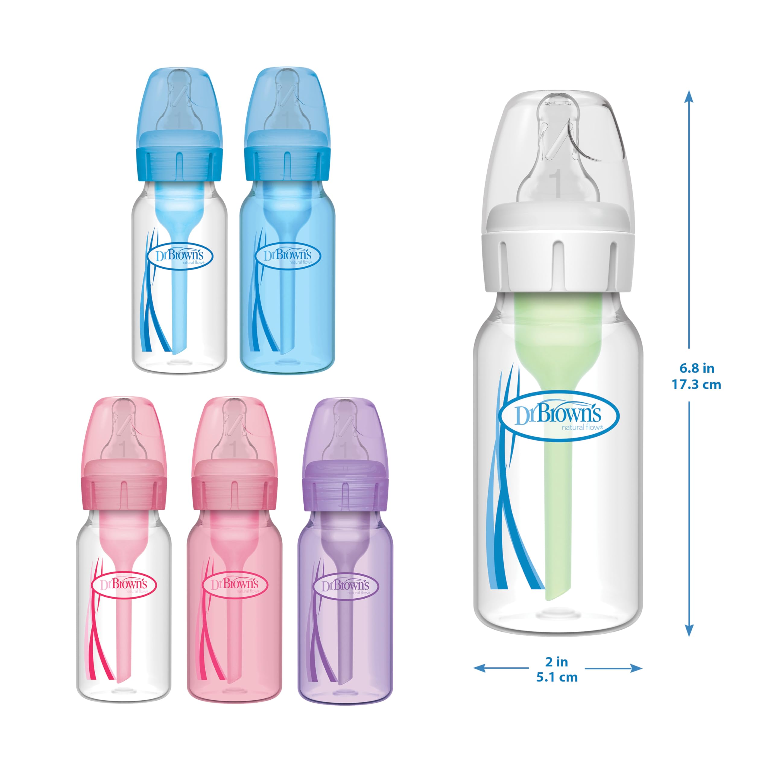 Dr. Brown's Narrow Breast to Bottle Pump & Store Feeding Set, Pink, 0m+