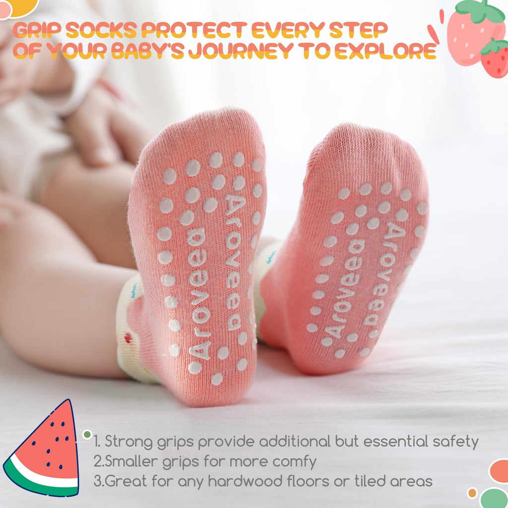 Baby Toddler Socks Grip Non Slip Boys Girls Kids Cotton 1-3T Ankle Socks