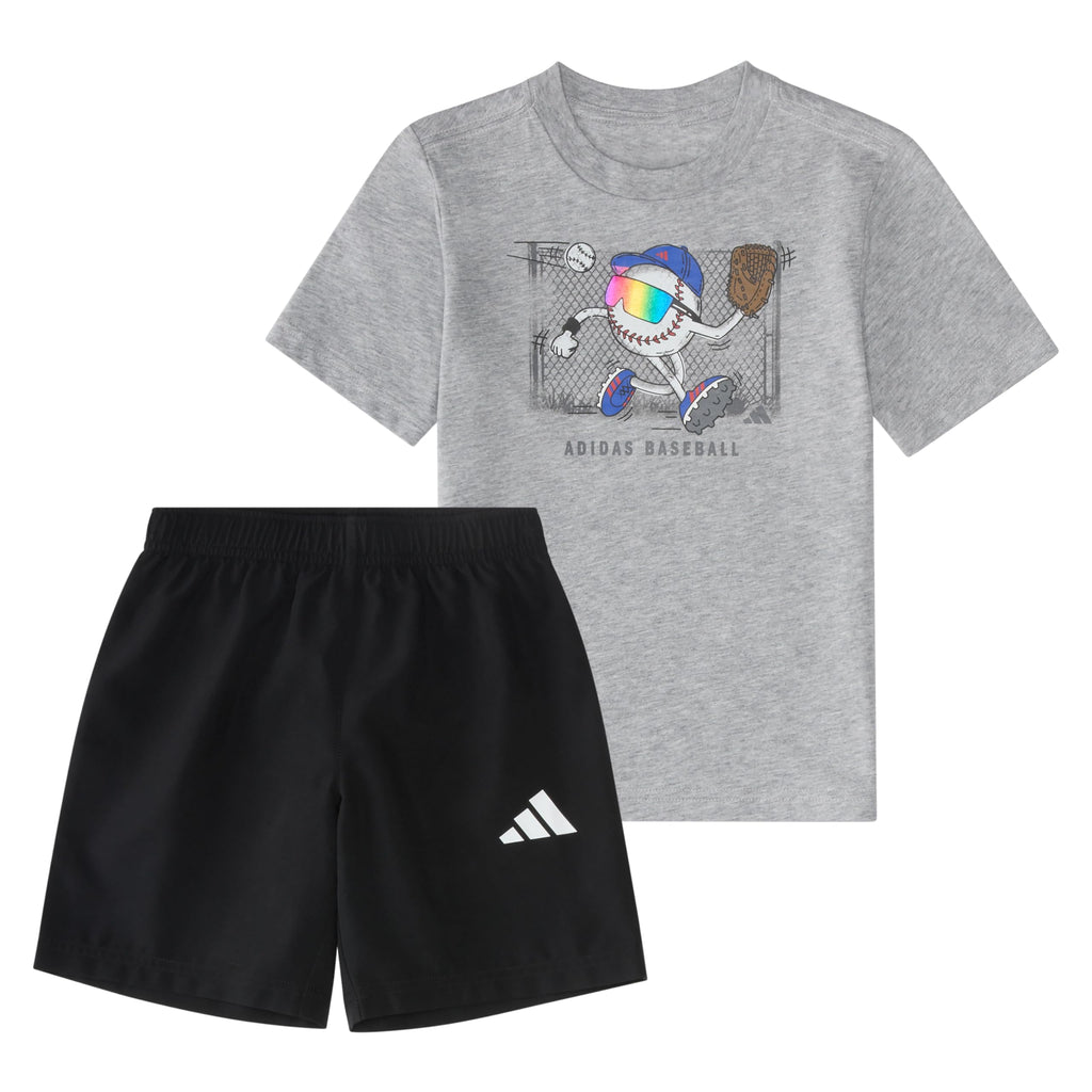 adidas Infant boys Tee and Woven Short Set