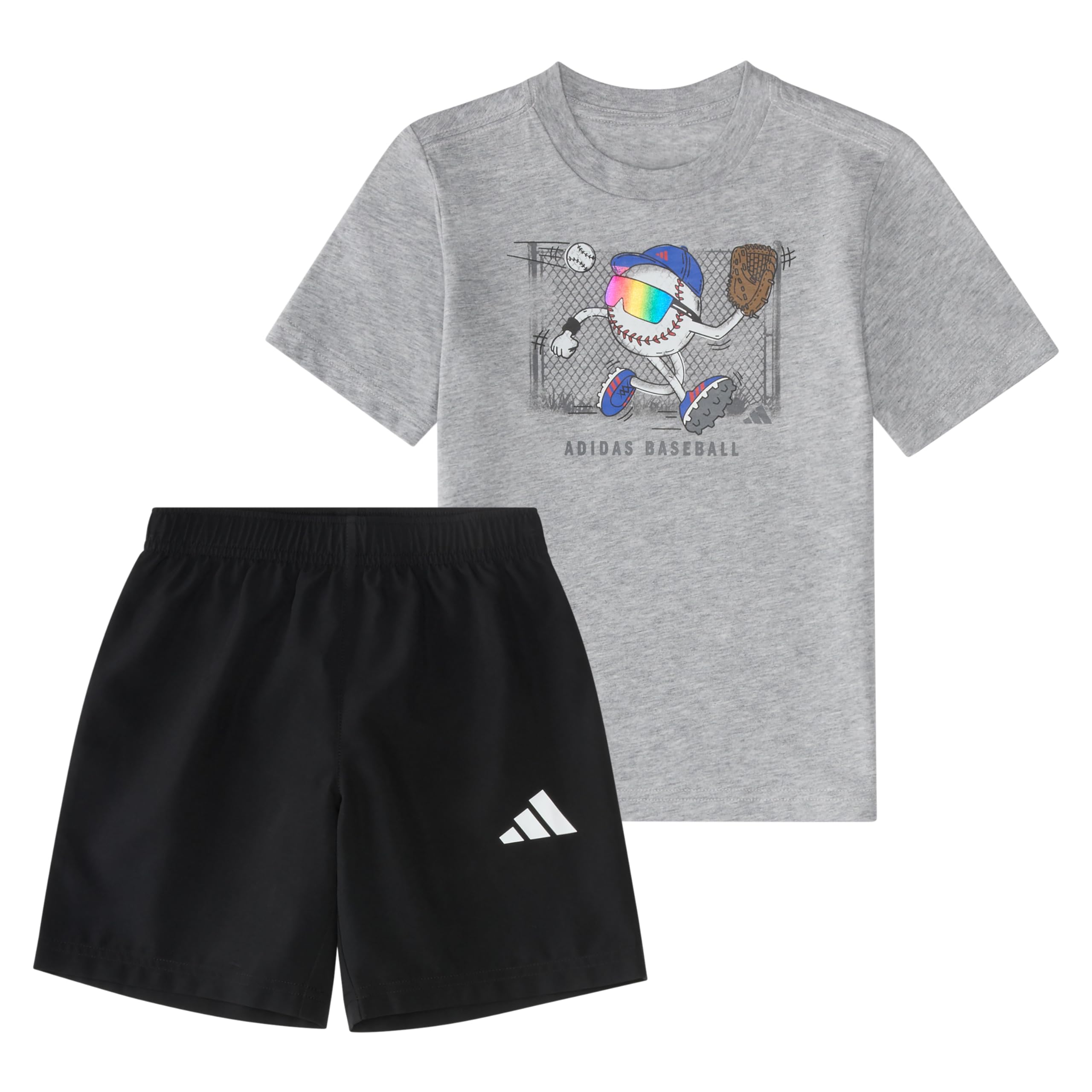 adidas Infant boys Tee and Woven Short Set