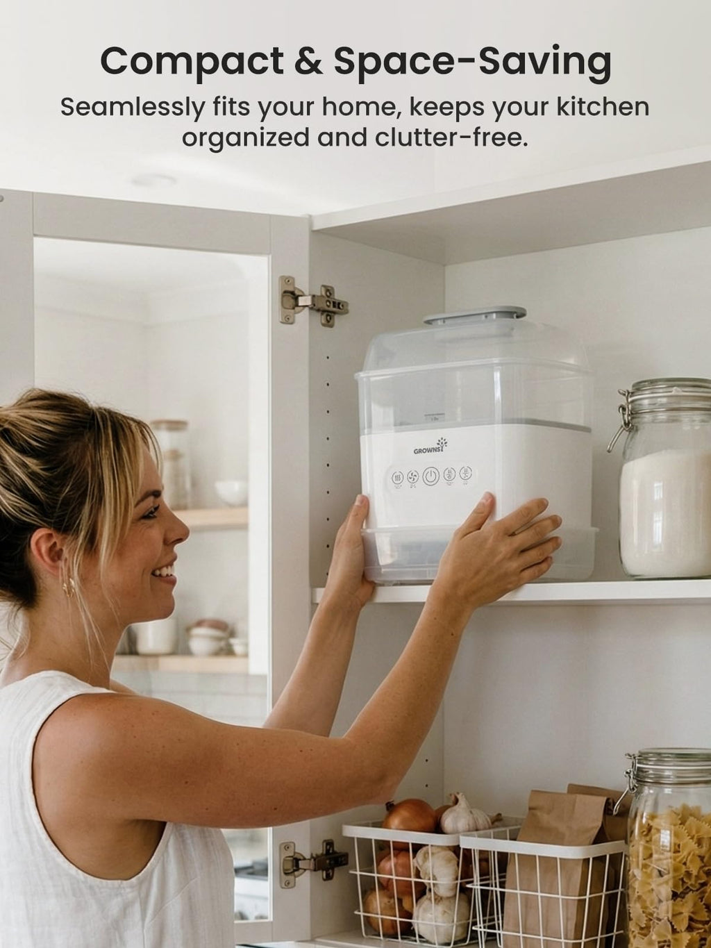Grownsy Space Saving Baby Bottle Sterilizer and Dryer with Travel Set