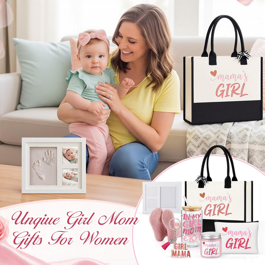 Bunnycool 9 Pcs Mom Gifts Set for Women New Mommy Essentials Mama Gift for First Time Moms Essentials, Postpartum Gifts for Moms (Pink)