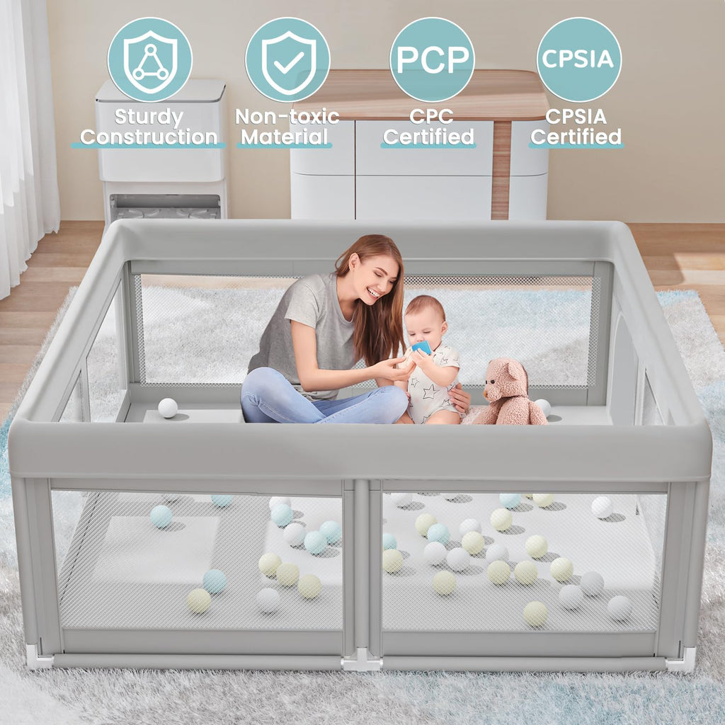 Hiaksedt Baby Playpen 50x50 Inch, Play Pens for Babies and Toddlers