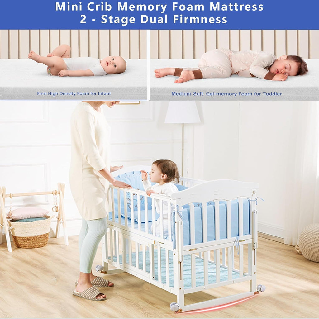 Styhigh Portable Mini Baby Crib 4in1 Beside Cunas with Mattress