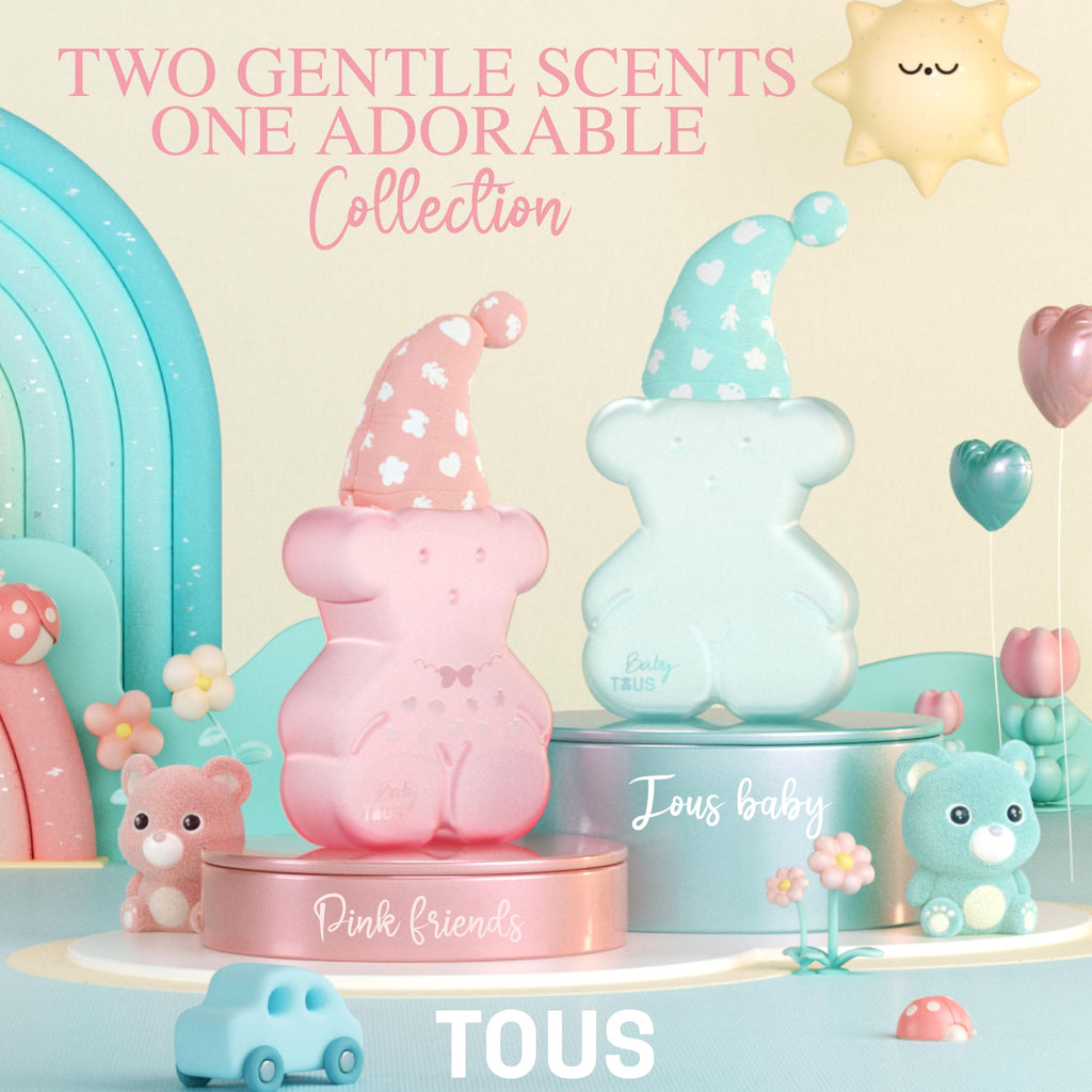 TOUS Pink Baby Eau de Cologne for Babies, Floral Musky Fragrance, 3.4 Fl Oz