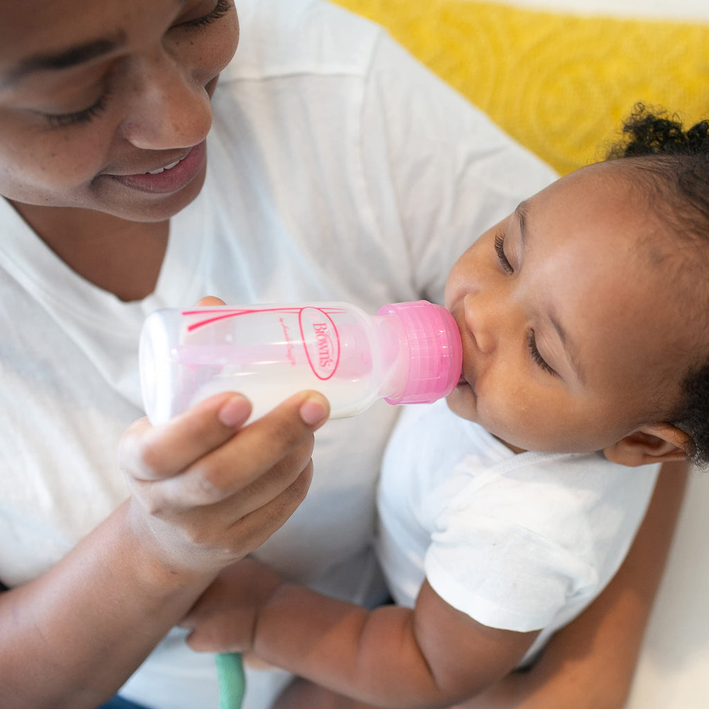 Dr. Brown's Narrow Breast to Bottle Pump & Store Feeding Set, Pink, 0m+