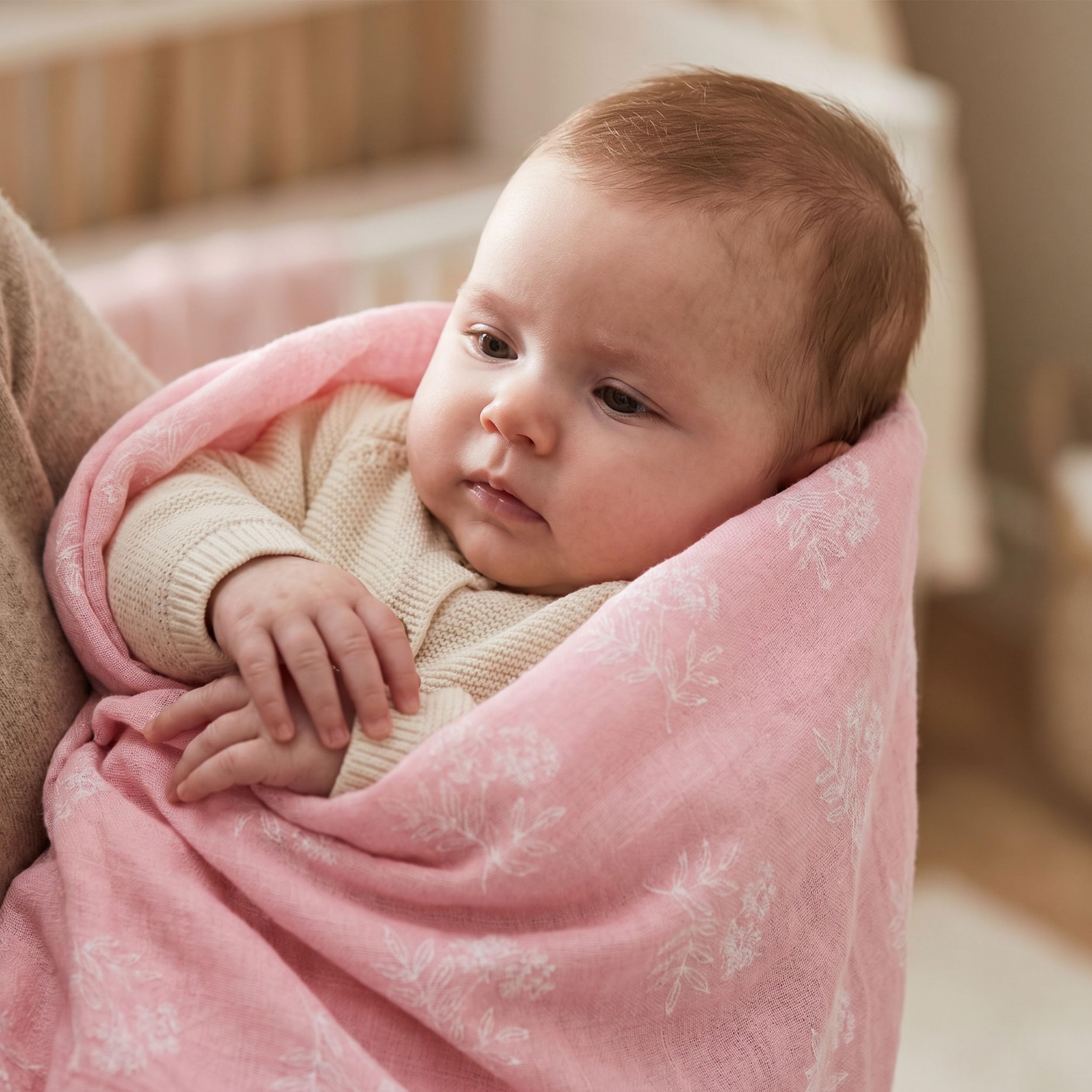 GLLQUEN BABY Receiving Blankets Girl Muslin Swaddle Blankets for Newborn