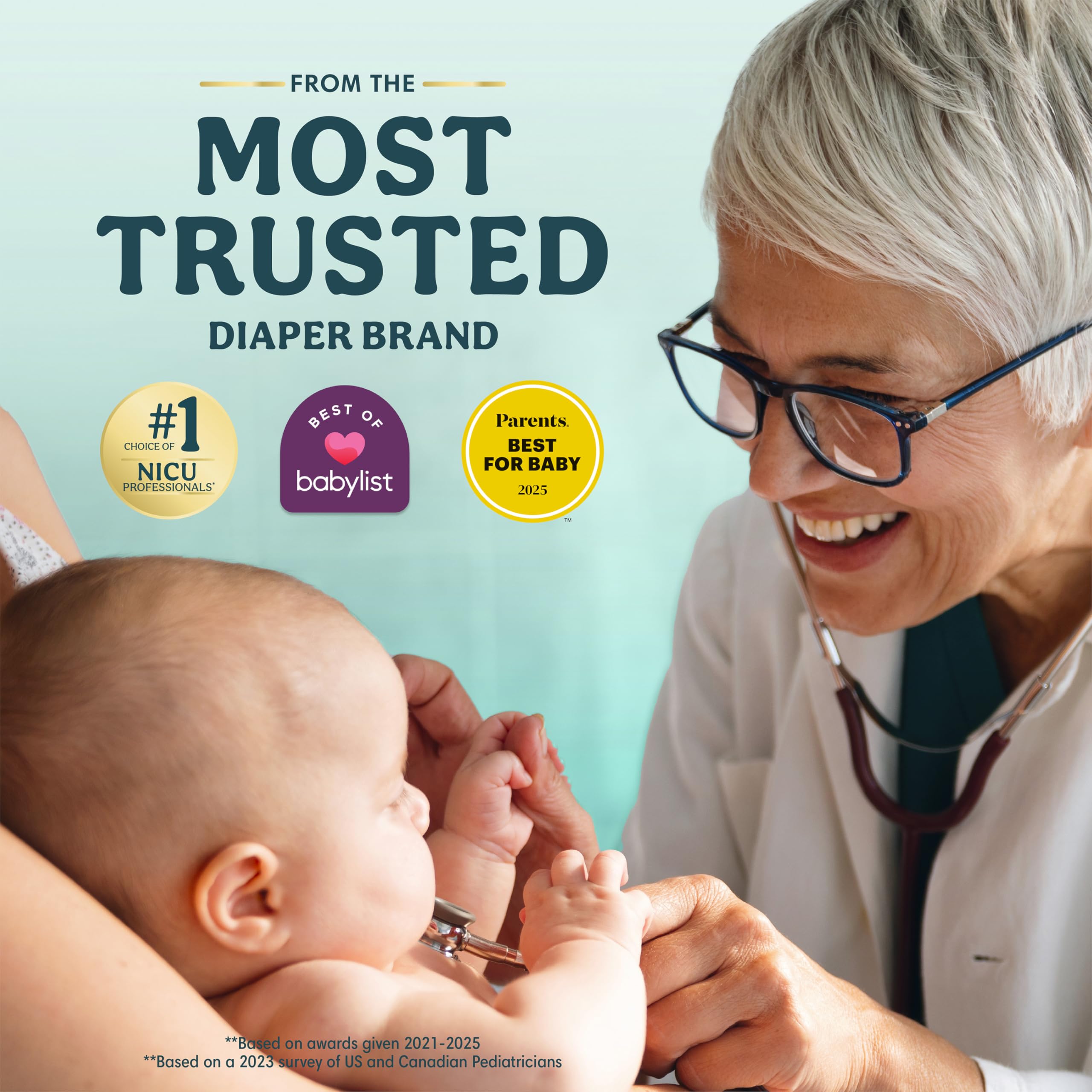 Pampers Swaddlers Newborn Diapers, Size Newborn (<10 lbs), 140 Count, Fragrance Free, Hypoallergenic, Absorbent, Pediatrician Recommended, Skin Safe