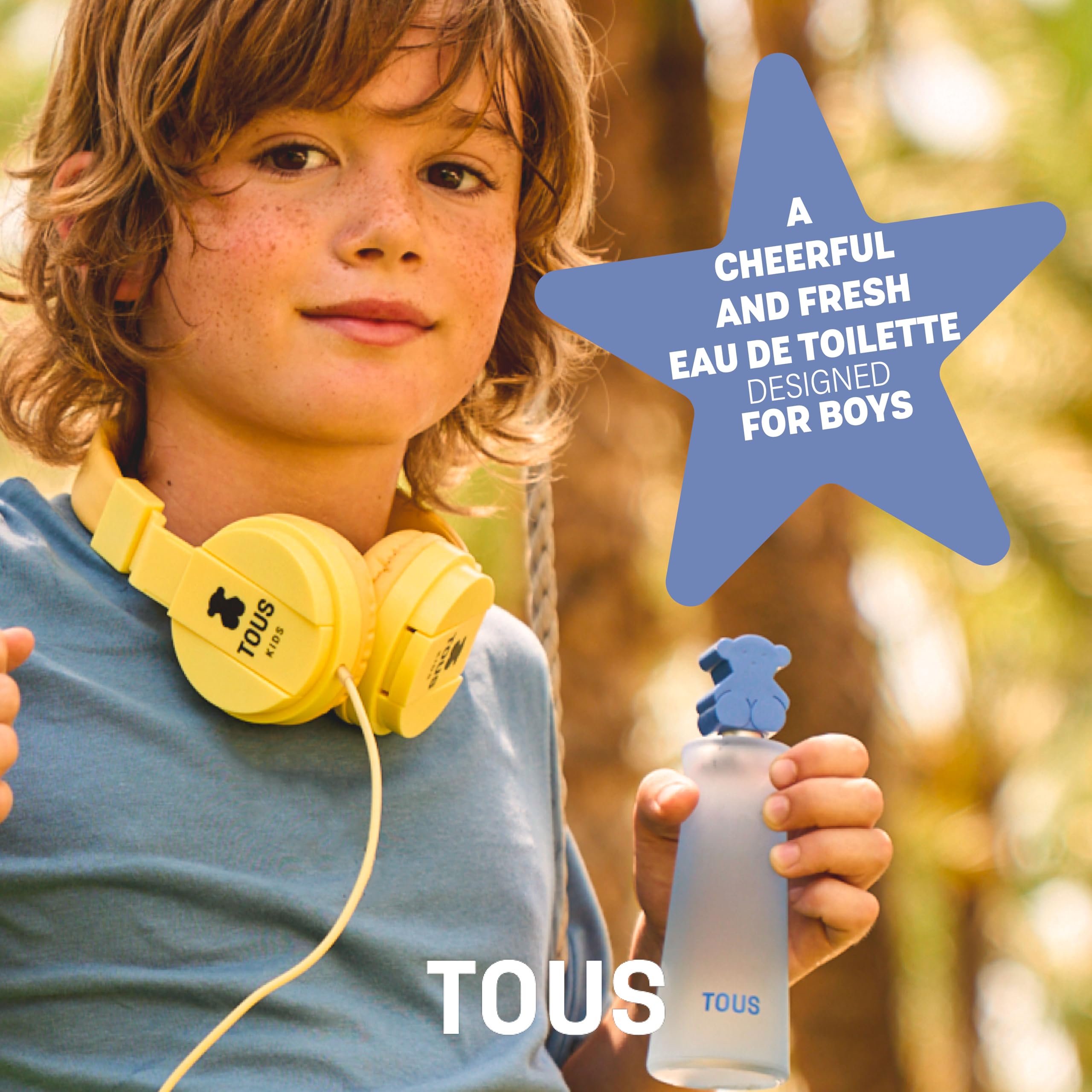 TOUS Kids Boy Eau de Toilette for Kids, Fresh Citrus Fragrance, 3.4 Fl Oz