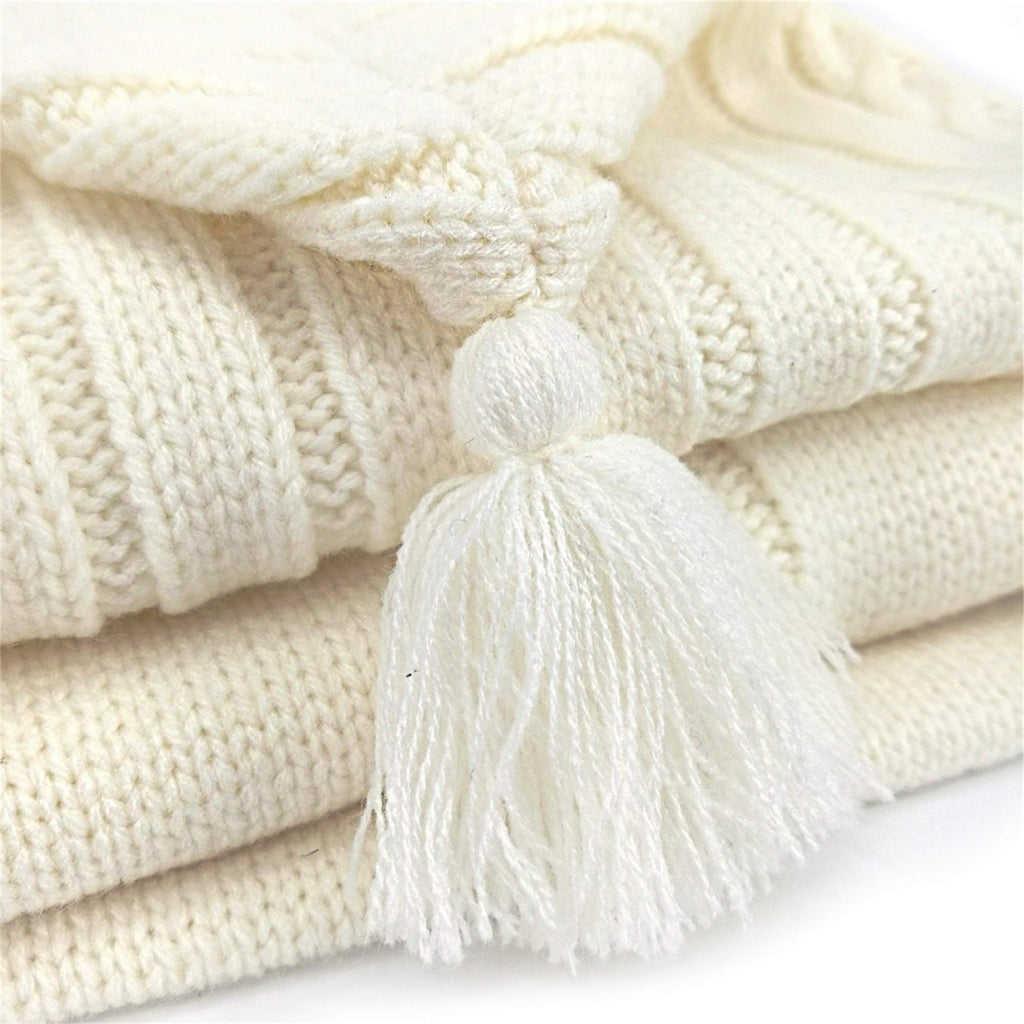 XMWEALTHY Newborn Baby Wrap Swaddle Blanket Knit Wrap Blanket Bag Receiving Blankets Stroller Wrap for Baby Beige 0-6 Month