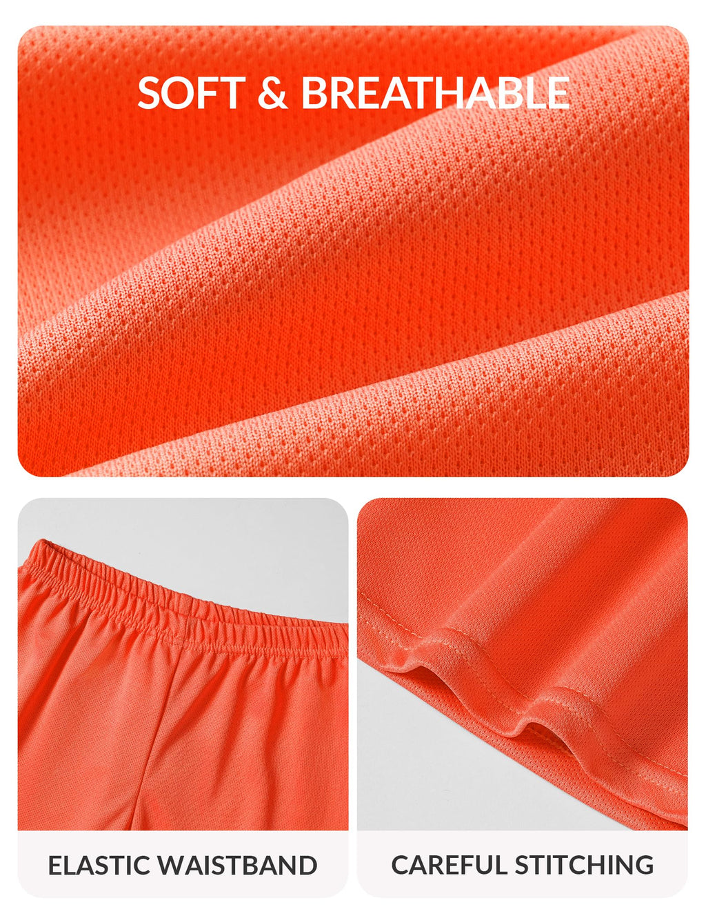 Witwot 3 Pack Toddler Boys Athletic Basketball Shorts Soccer Short Clothes