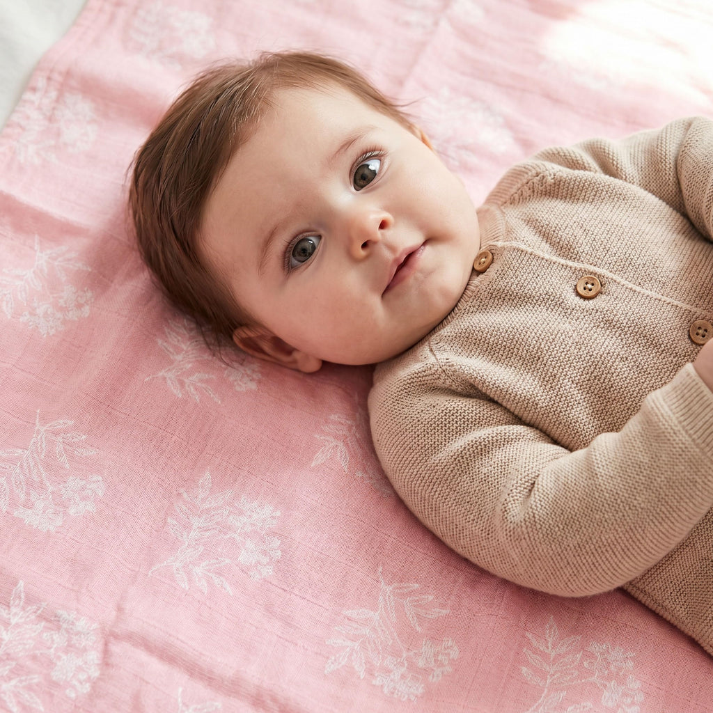 GLLQUEN BABY Receiving Blankets Girl Muslin Swaddle Blankets for Newborn