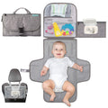 Kopi Baby Portable Diaper Changing Pad with Wipes Pocket, Classic Grey